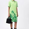 Tropical Print Polo Dress with Contrast Tipping-Mint Green - Genes Lecoanet Hemant