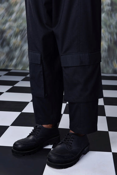 Utility Relax Fit Trousers - Black - Genes Online Store