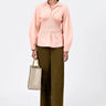 Voluminous Sleeve Slim Fit Shirt-Light Peach - Genes Lecoanet Hemant