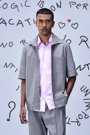 Waistband Detail Relax Fit Shirt - Genes Online Store