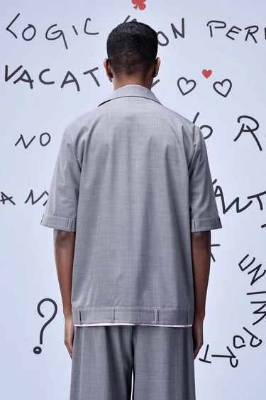 Waistband Detail Relax Fit Shirt - Genes Online Store