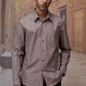 Warm Beige Abstract Dot Shirt - Genes Online Store