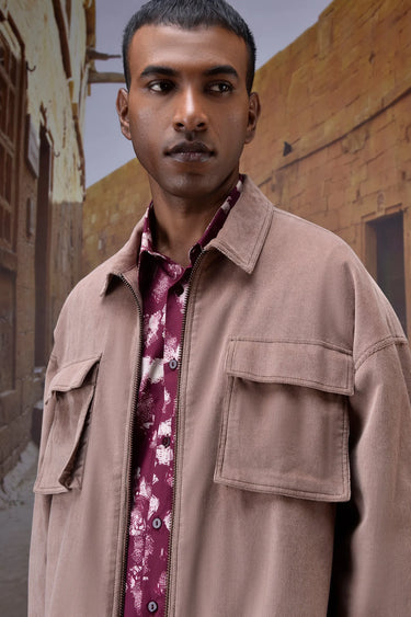Warm Beige Classic Corduroy Shirt - Genes Online Store
