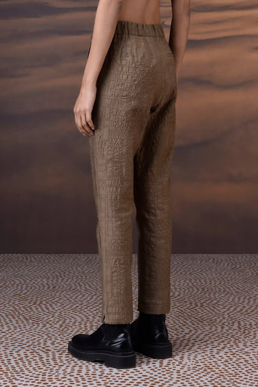 Designer beige trousers women India for workwear and evening styling