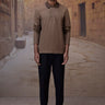 Warm Beige Long-Sleeve Polo - Genes Online Store
