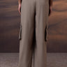 Warm Beige Poly Viscose Lycra Cargo - Genes Online Store