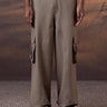 Warm Beige Poly Viscose Lycra Cargo - Genes Online Store