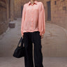 Warm Beige Printed Relaxed Shirt - Genes Online Store