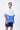 White-Blue Cotton Jersey Oversized T-Shirt with UV Abstract Print