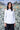 White poplin shirt with embroidery and tailored silhouette