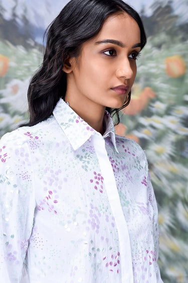 Classic embroidered shirt styled for workwear