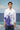 Men white designer shirt with dotted floral print, premium cotton fashion India