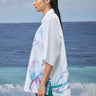 Women white printed shirt oversized fit in premium Giza cotton India