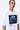 White Relaxed Fit Crew Neck T-Shirt with UV Flower Sticker - Genes Lecoanet Hemant