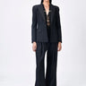 Women's Black Poly Wool Jacket - Genes Lecoanet Hemant