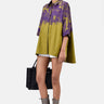Women's Canopy Print Oversized Cotton Poplin Shirt Bright Olive - Genes Lecoanet Hemant