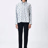 Women's Classic Taupe Stripe Shirt - Genes Lecoanet Hemant
