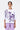 Women's Orchid Print Straight Fit Cotton Poplin Top-White - Genes Lecoanet Hemant