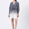 Women's Oversized Modal Top Blue & Black - Genes Lecoanet Hemant