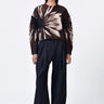 Women's UV Flower Sweatshirt- Chocolate Brown - Genes Lecoanet Hemant