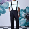 Wool Dungaree Relax Fit -Black - Genes Online Store