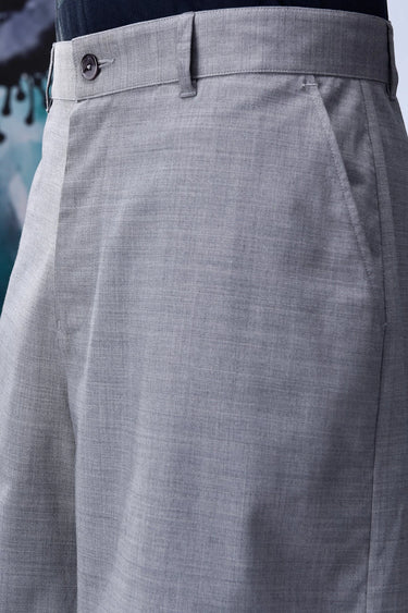 Wool Relax Fit Shorts- Pearl Grey - Genes Online Store