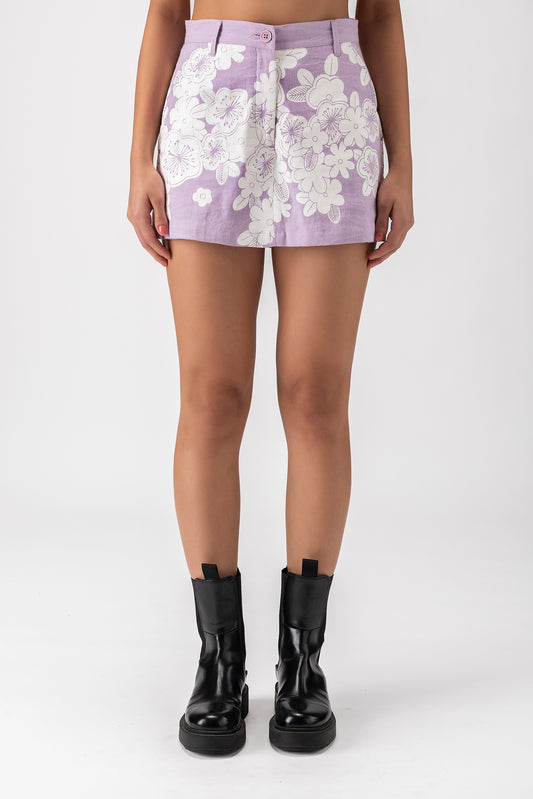 Full Bloom Womens Linen Shorts