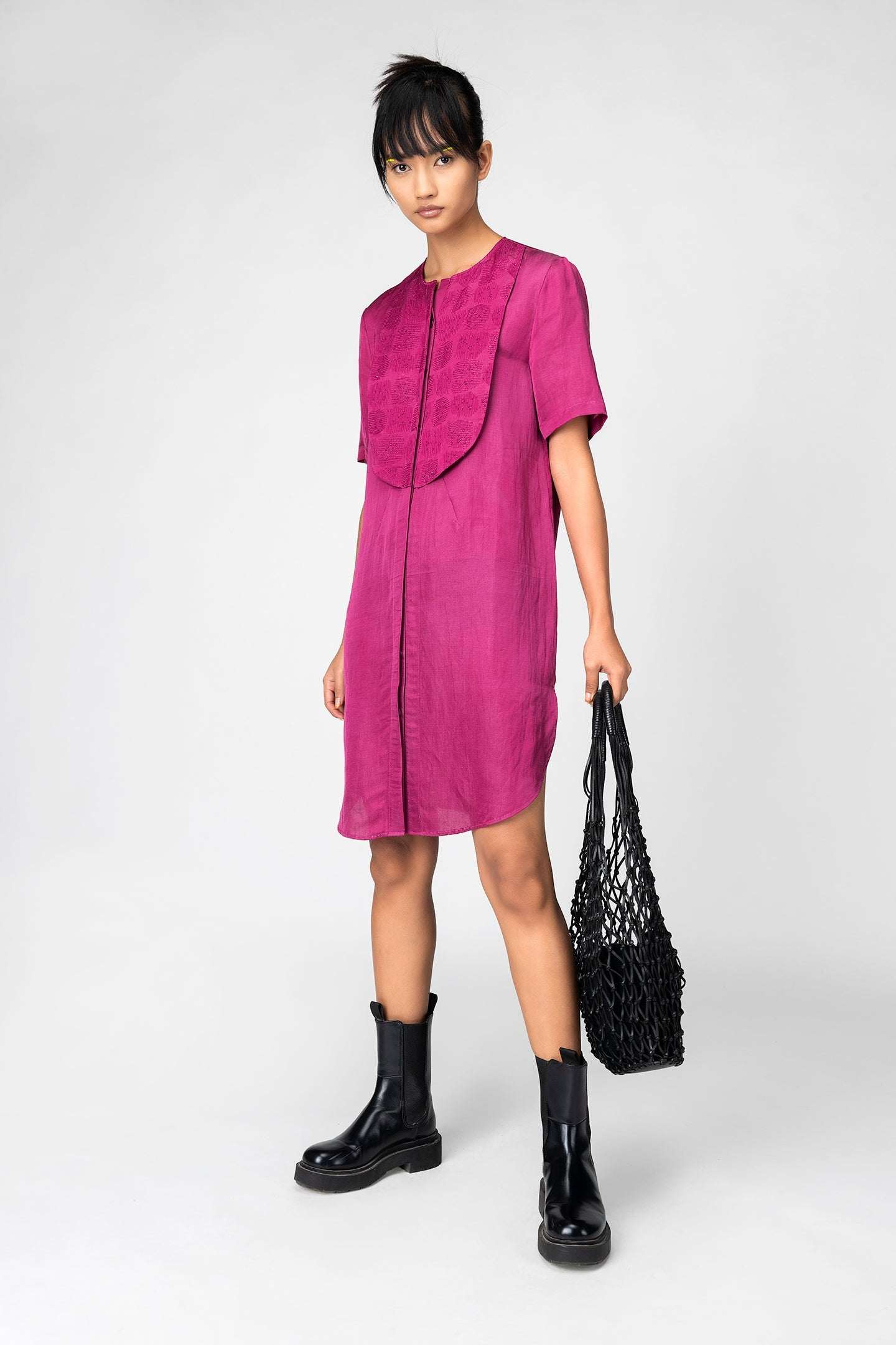 embroidered-yoke-dress - Genes online store 2020