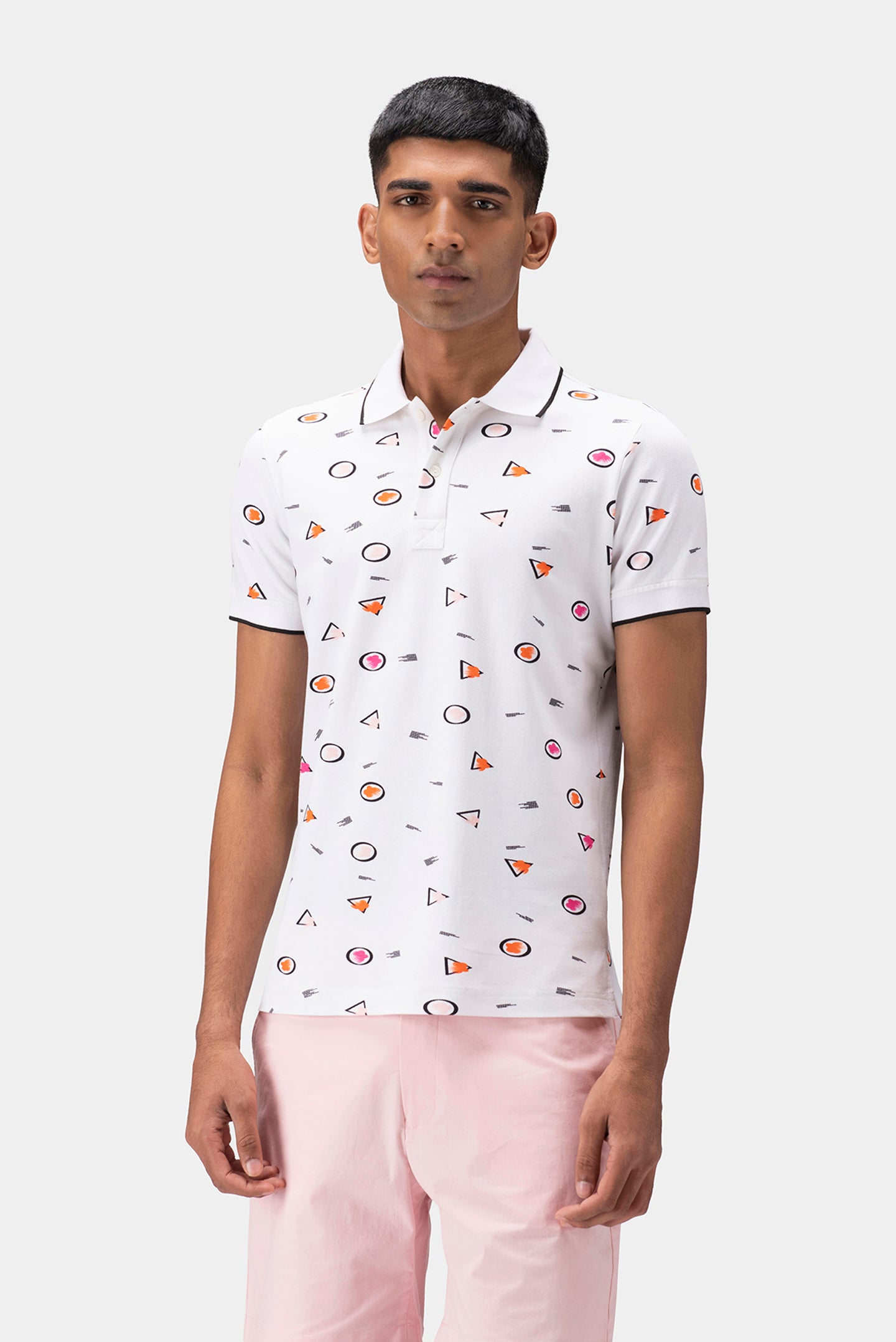 Floral Iconography Mens Polo Shirt