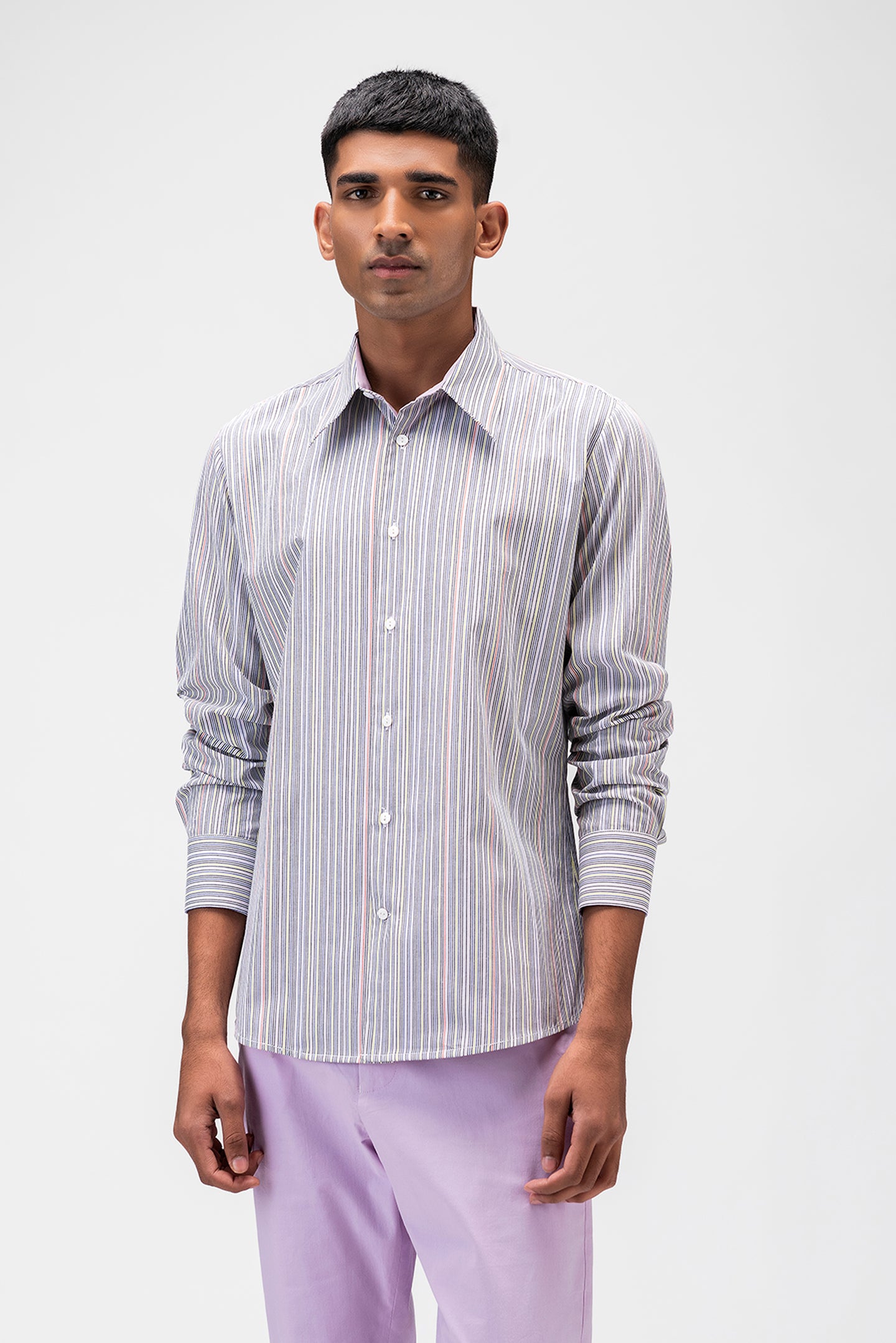 Multicoloured Mens Striped Shirt