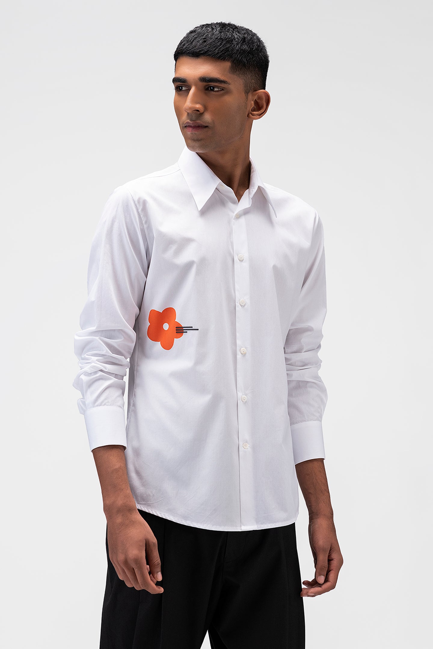 Mens Shirt With Constructed Darts