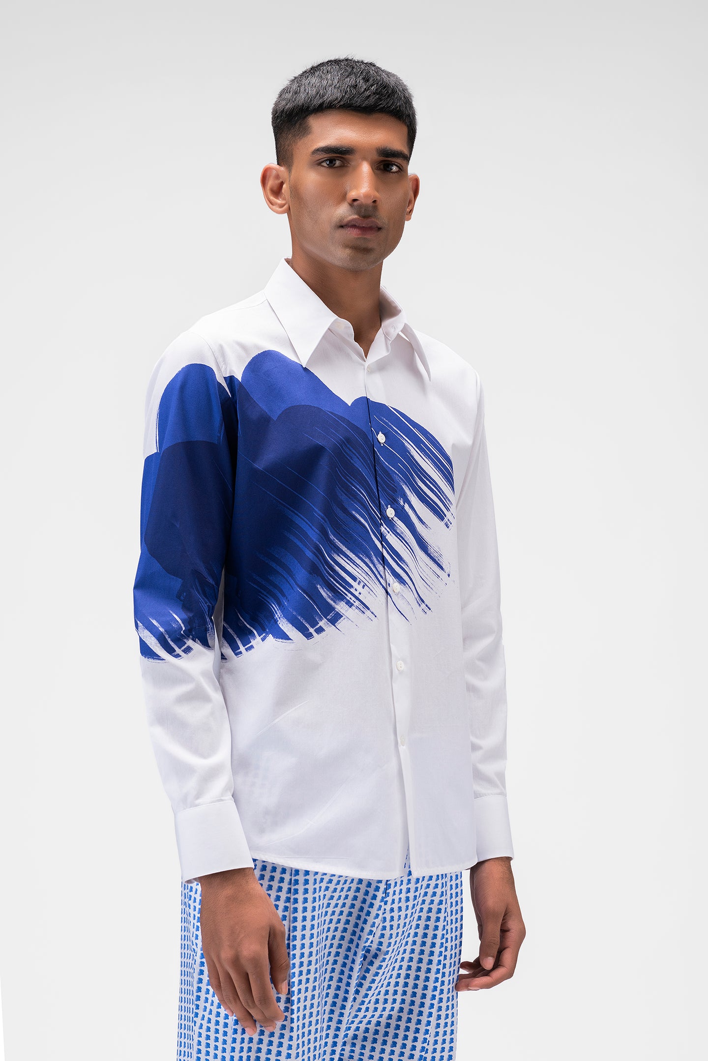 Oversized Abstract Florals Mens Shirt