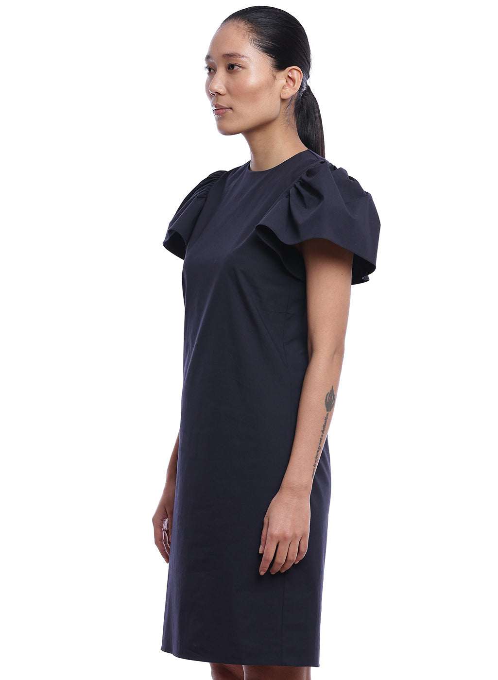 Blue Sculptured Sleeve Dress - Genes online store 2020