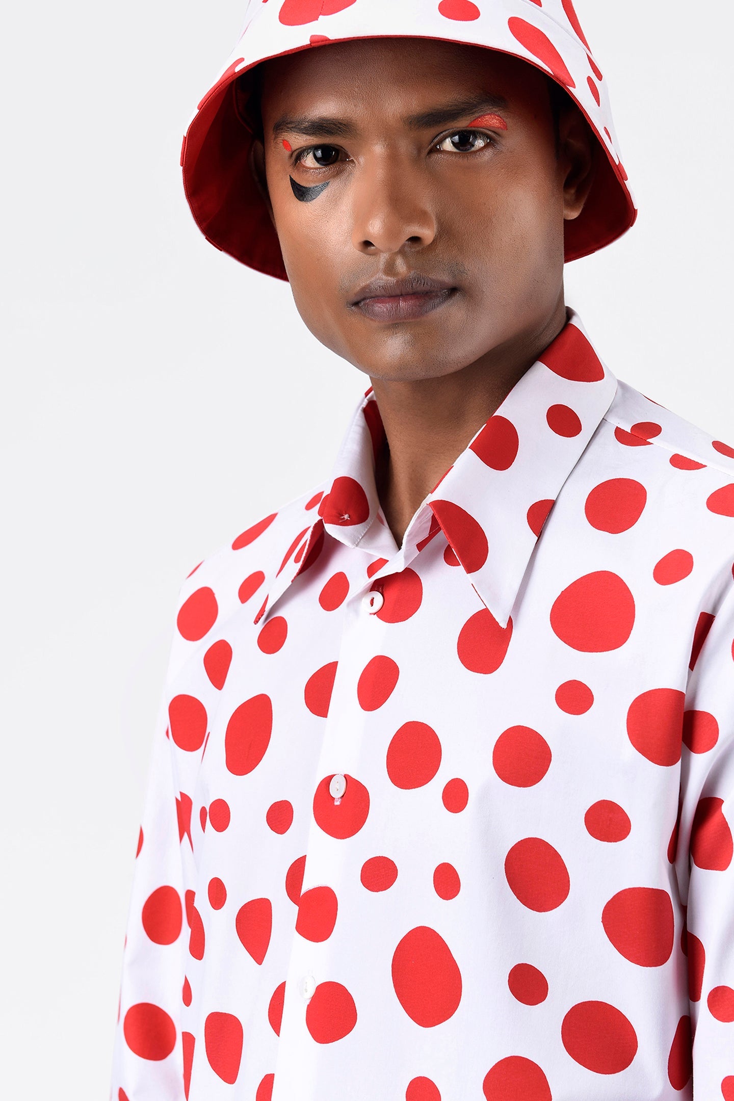 Polka Dots Printed Mens Shirt