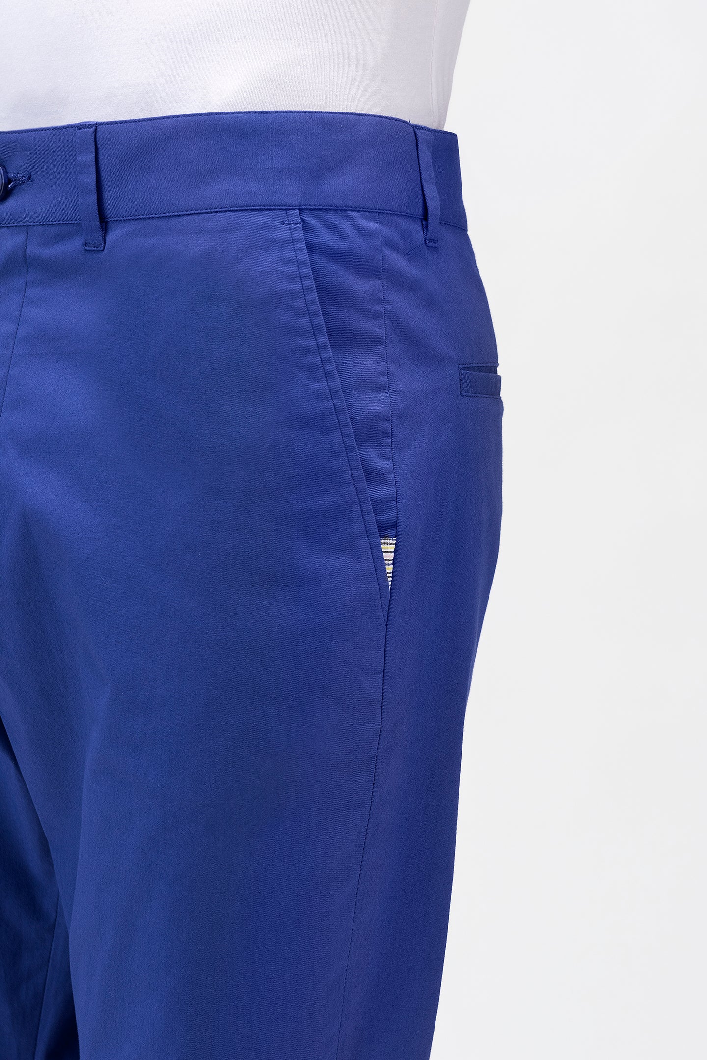 Twill Mens Trousers With Bone Pocket