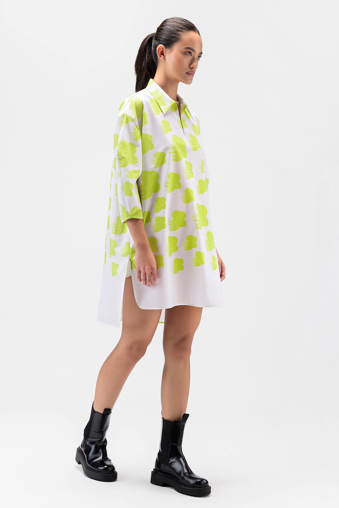 Abstract Florals Womens Tunic Shirt