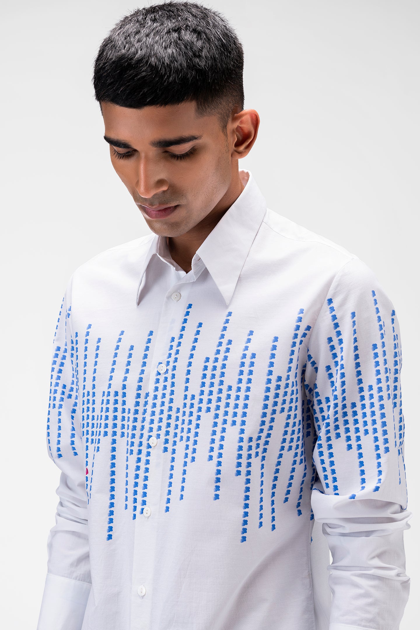 Abstrat Contrast Stripes Mens Shirt