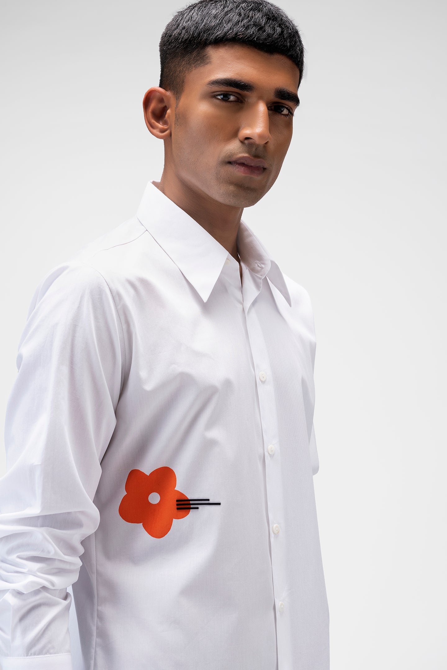 Mens Shirt With Constructed Darts