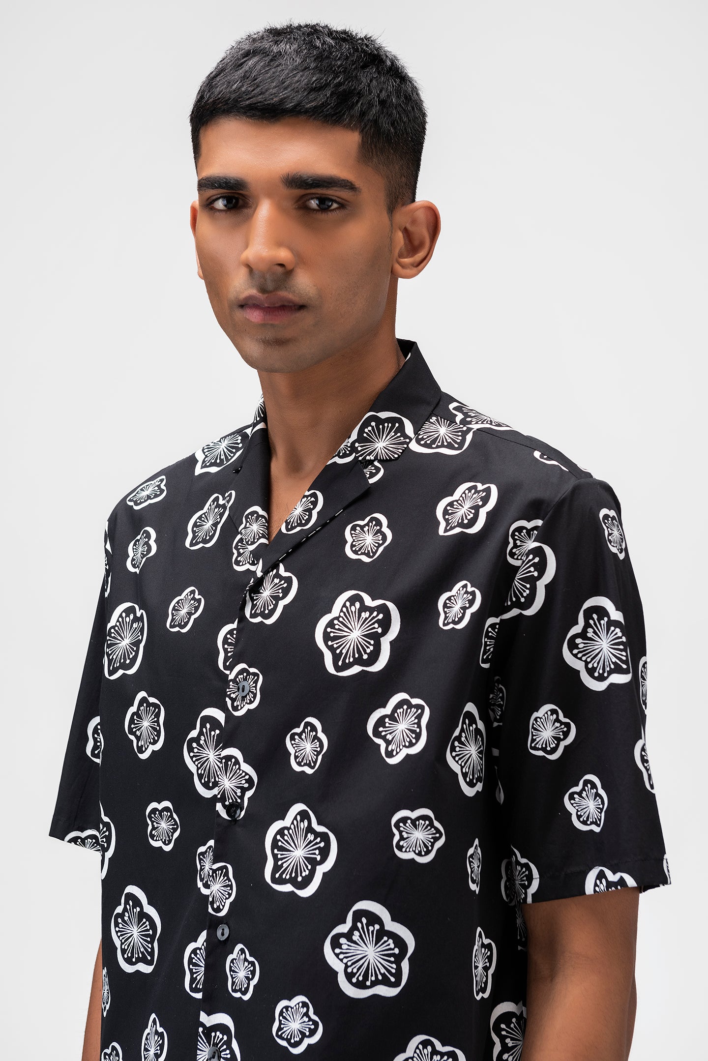 3D Printed Mens Shirt With Cuban Collar