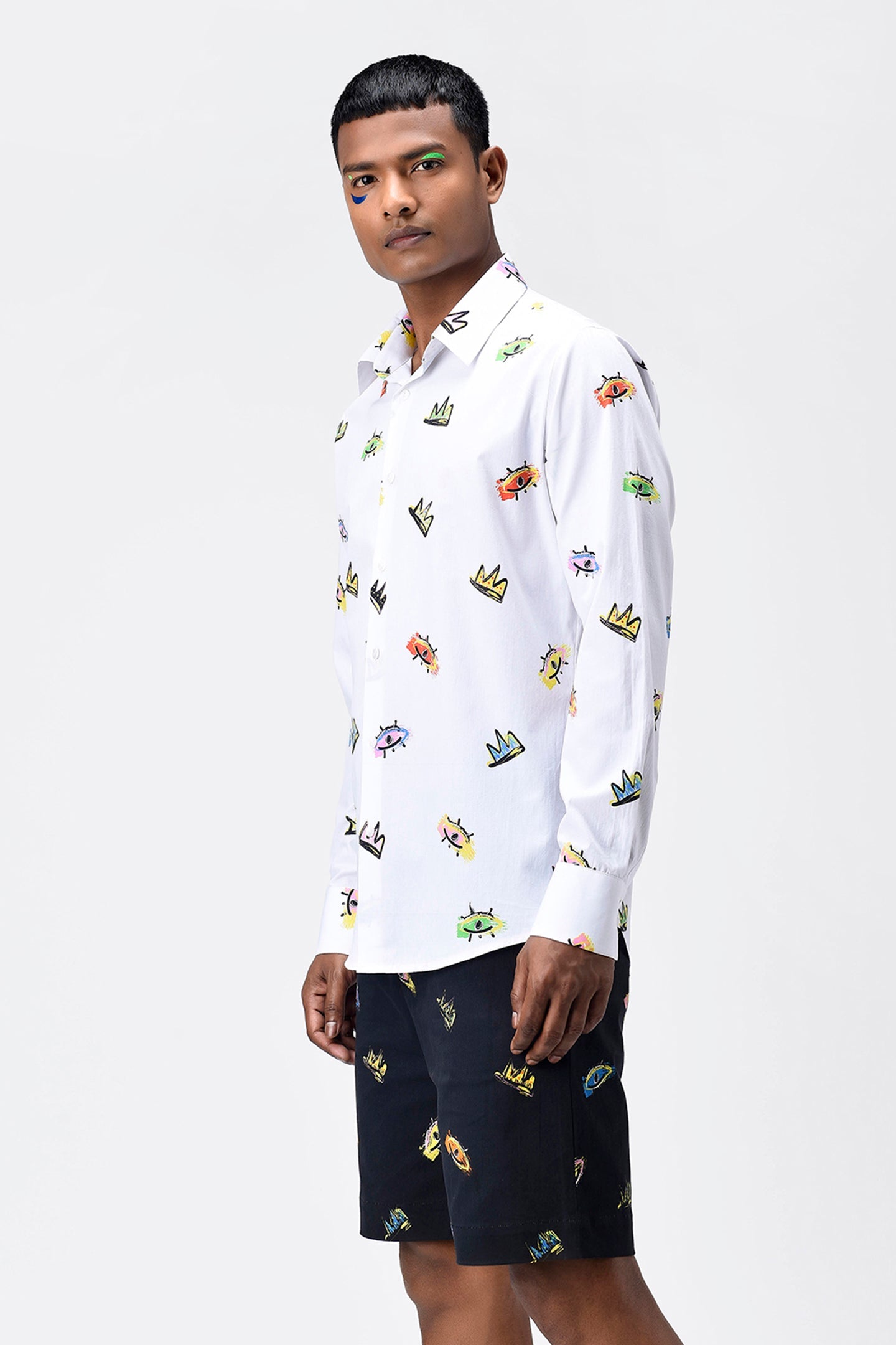 Mens Shirt With Multicolor Print