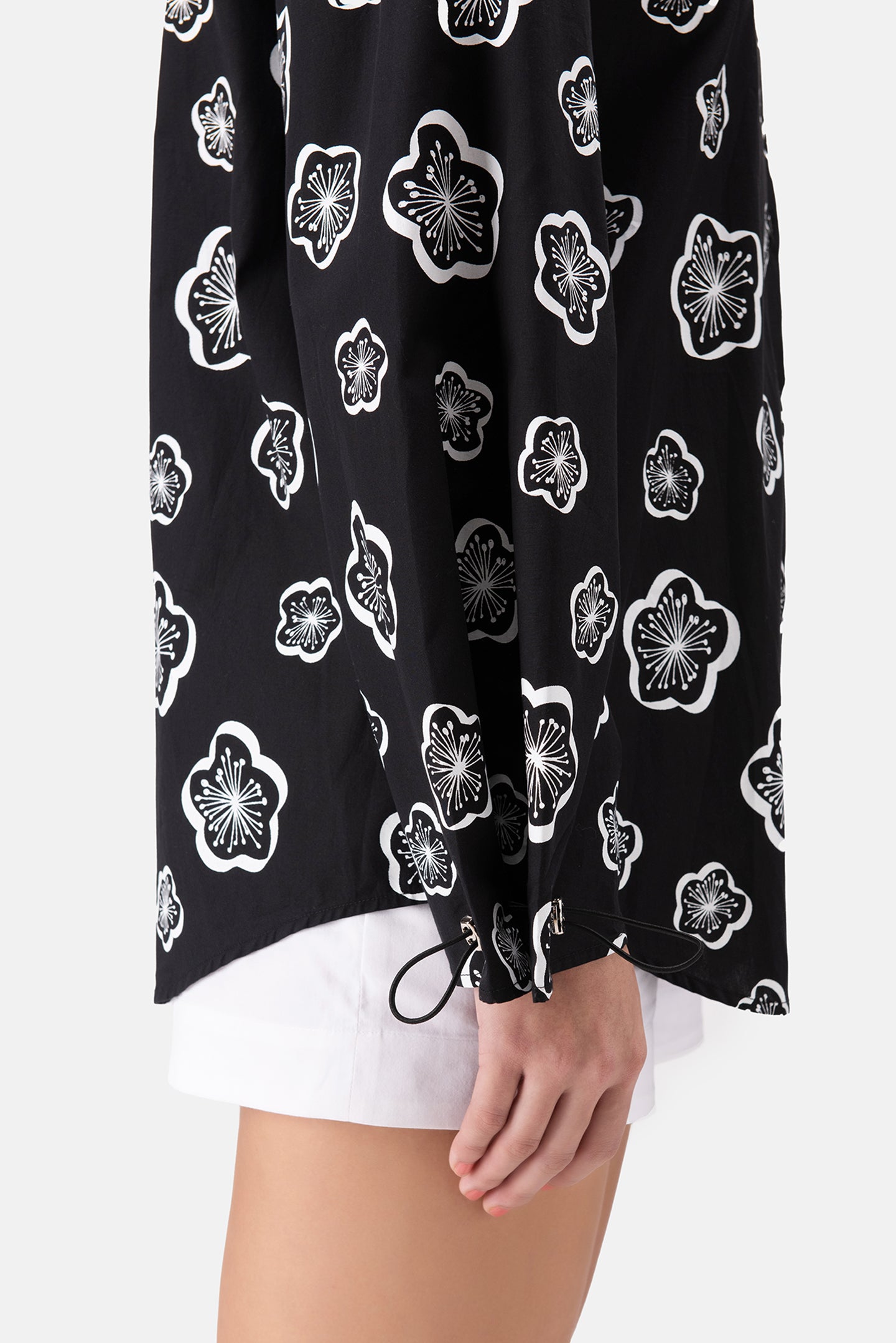 Printed Womens Shirt With Adjustable Drawstrings