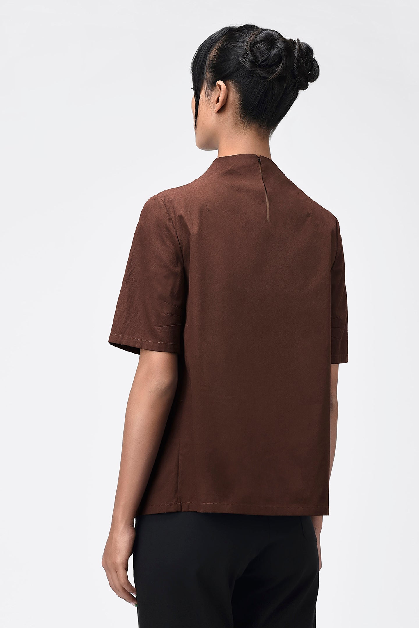 High Neck Top With Darts