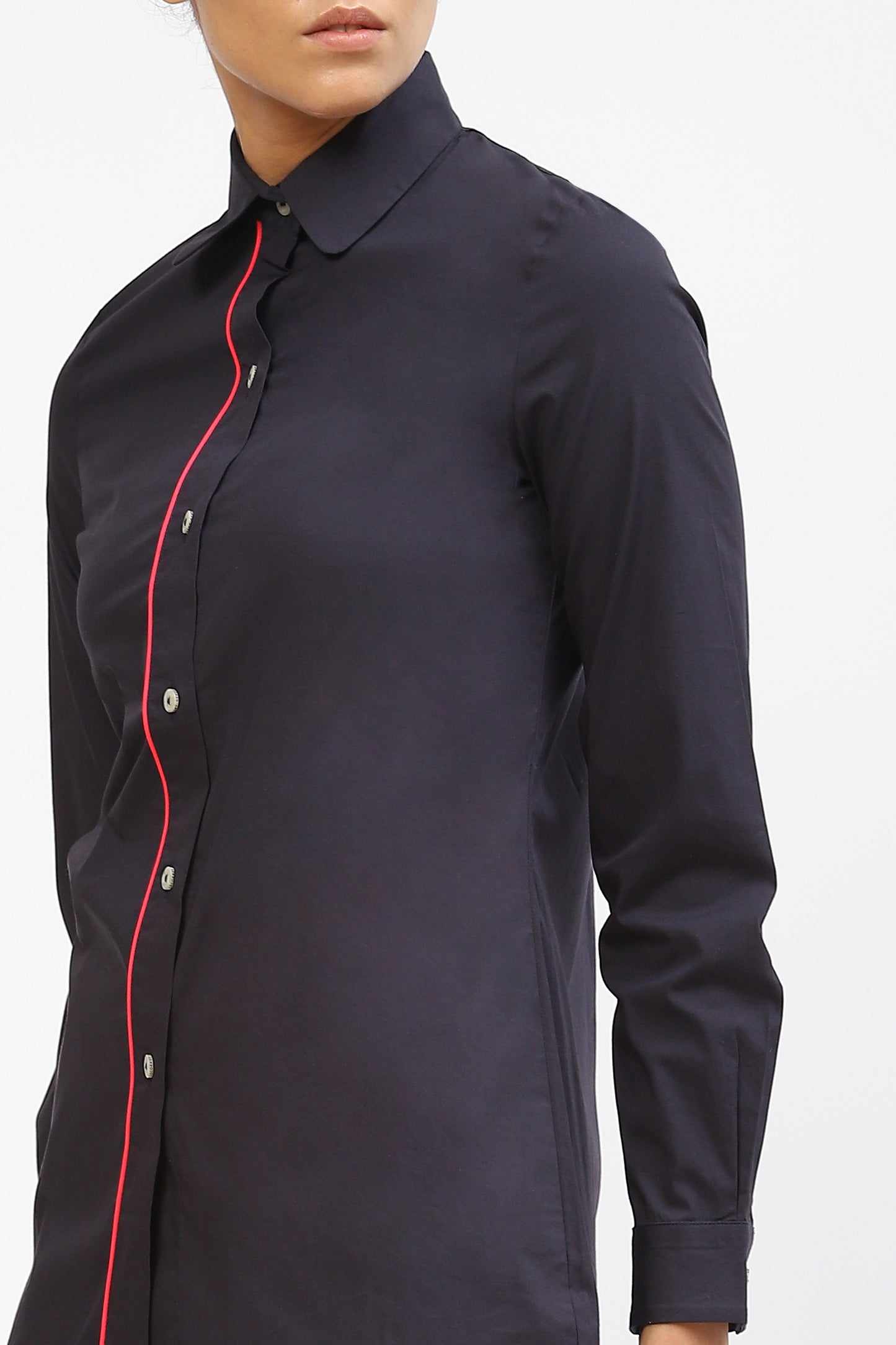 Womens Shirt With Contrast Piping