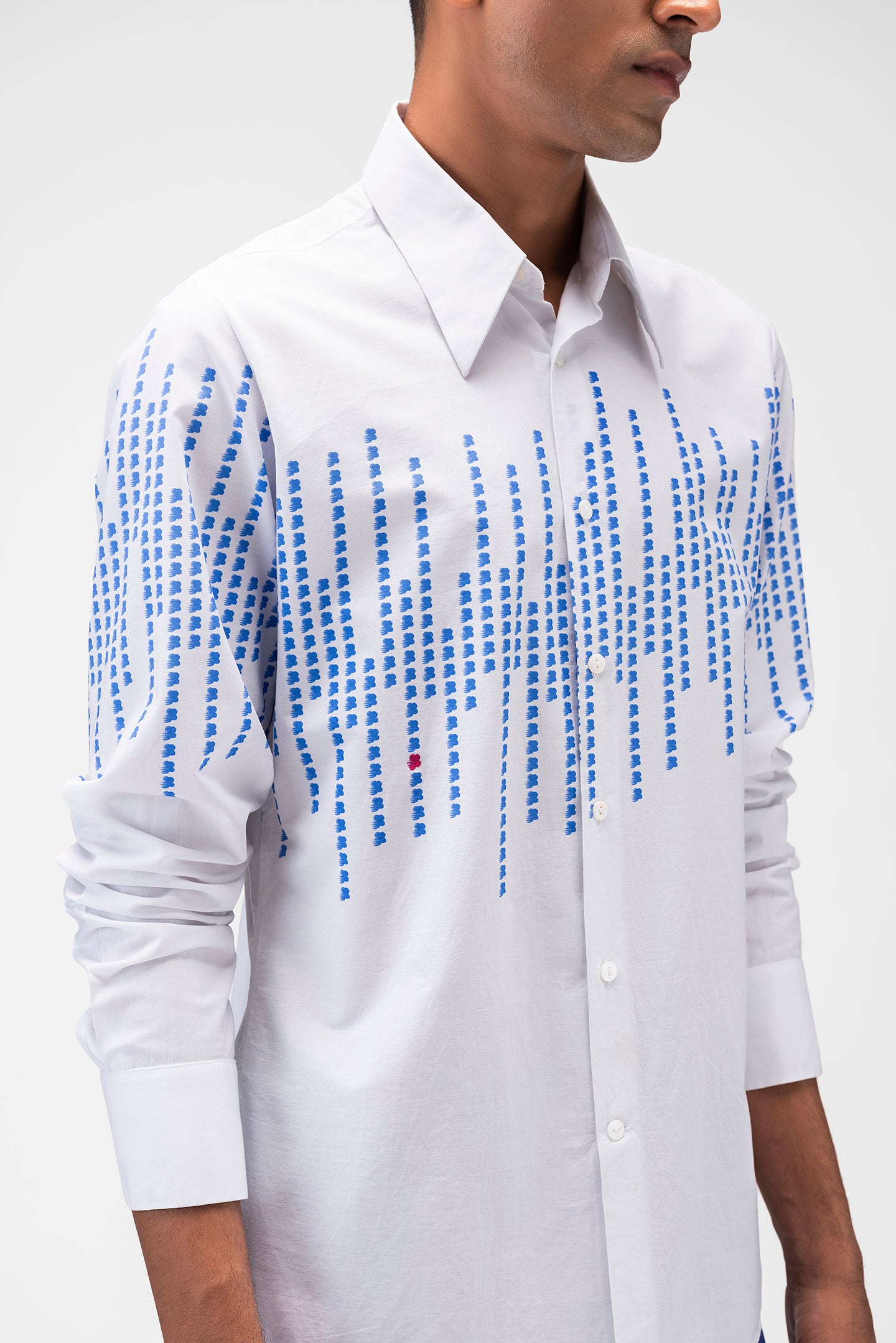 Abstrat Contrast Stripes Mens Shirt