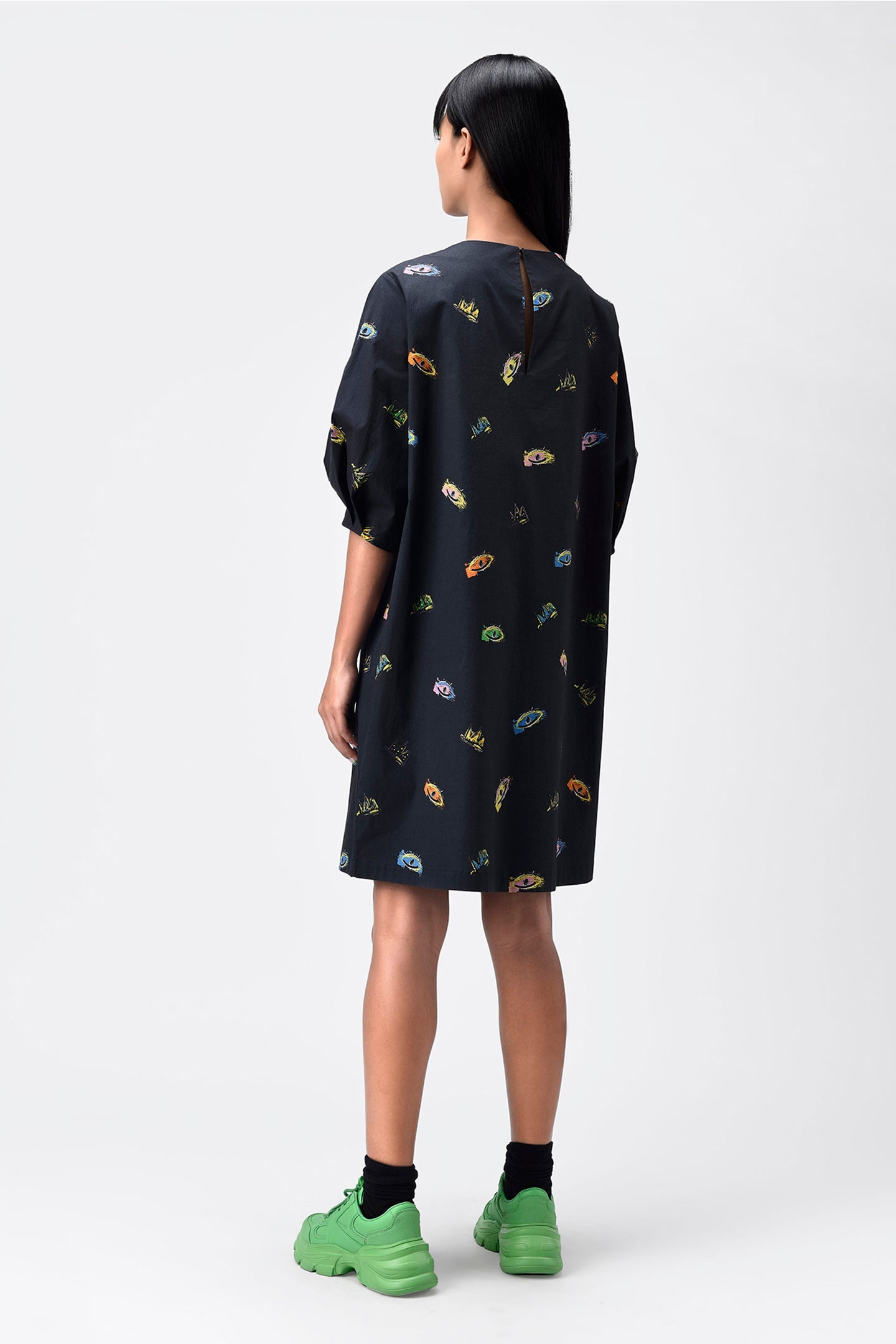 Printed Dress With Detachable Sling Bag