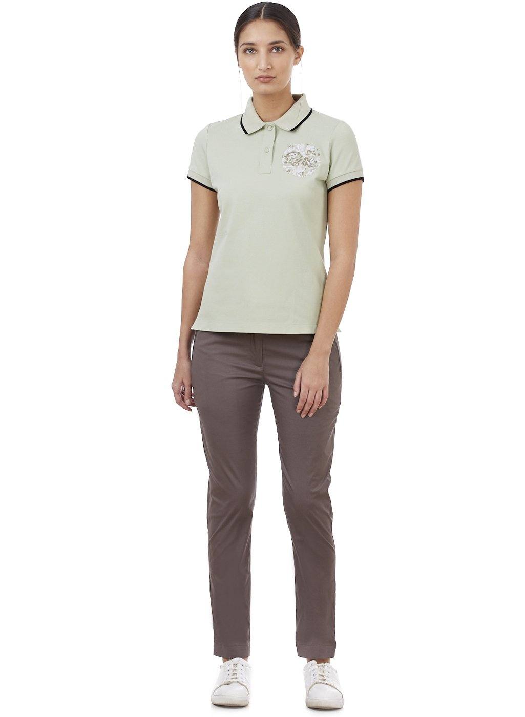 TESSA FLORAL EMBROIDERED POLO SHIRT - Genes online store 2020