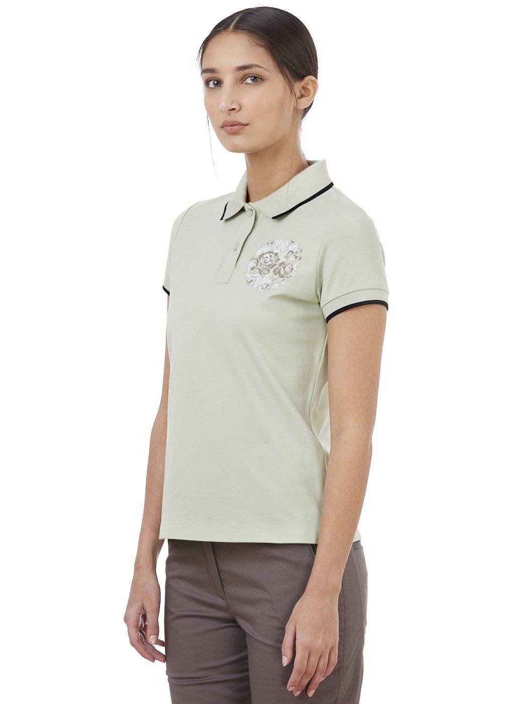 TESSA FLORAL EMBROIDERED POLO SHIRT - Genes online store 2020