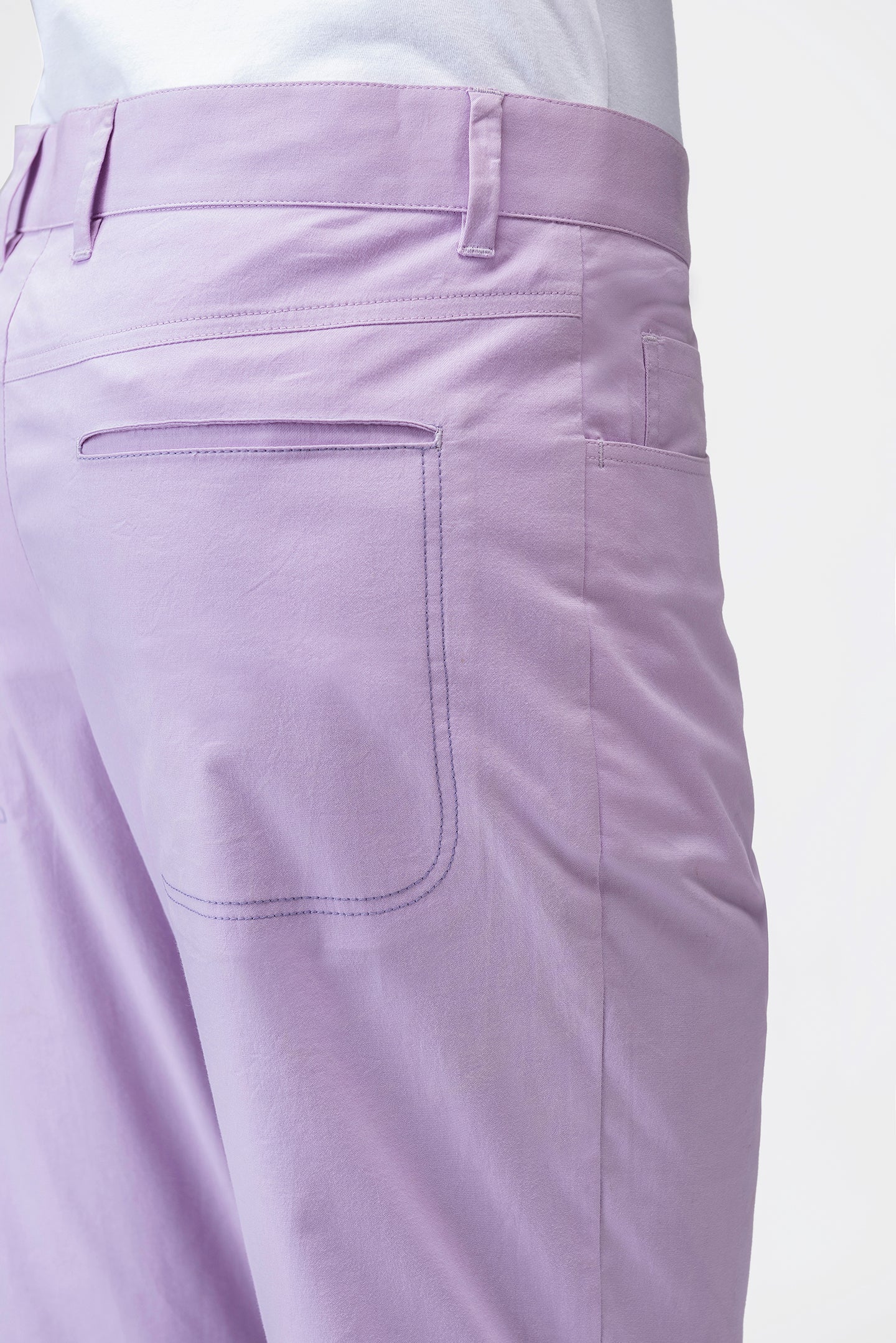 Twill Mens Trousers With Constructed Pocket