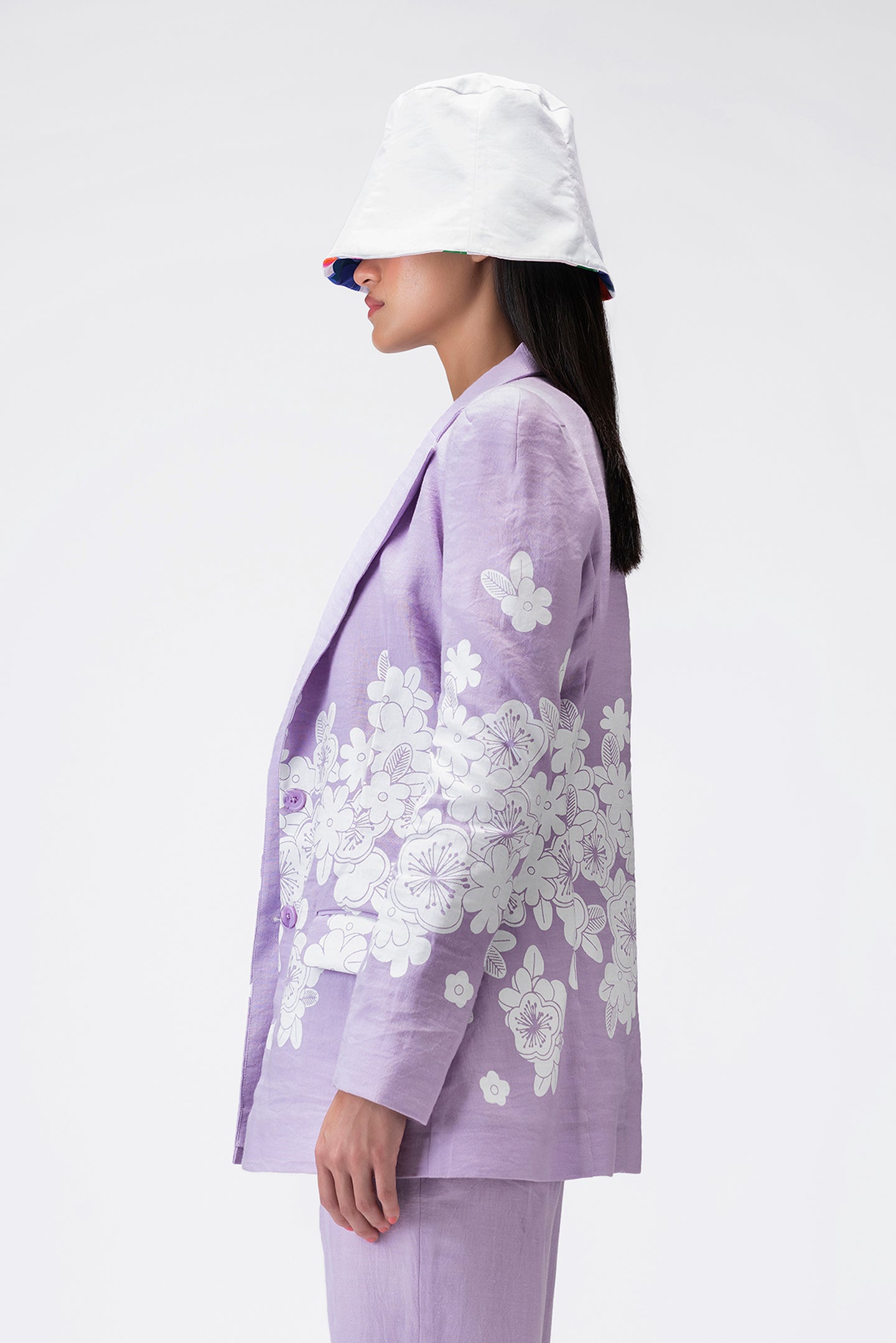Full Bloom Womens Linen Blazer Jacket