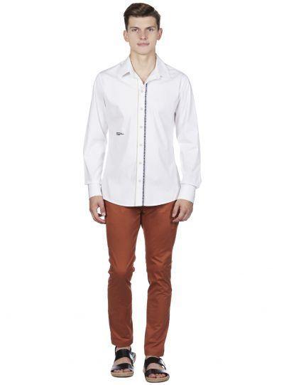 CITY CHARMER WHITE BUTTON DOWN SHIRT - Genes online store 2020